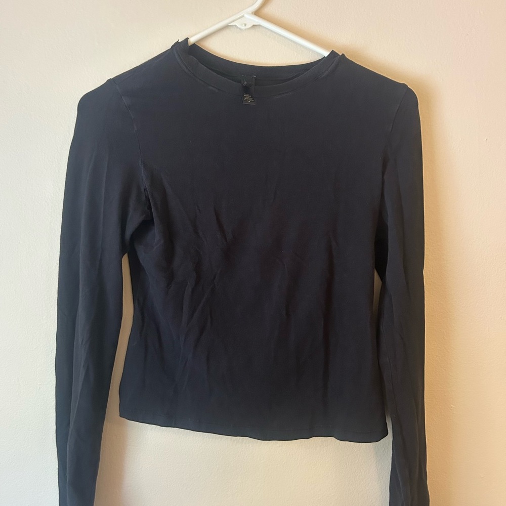 SKIMS black Long Sleeve Tee